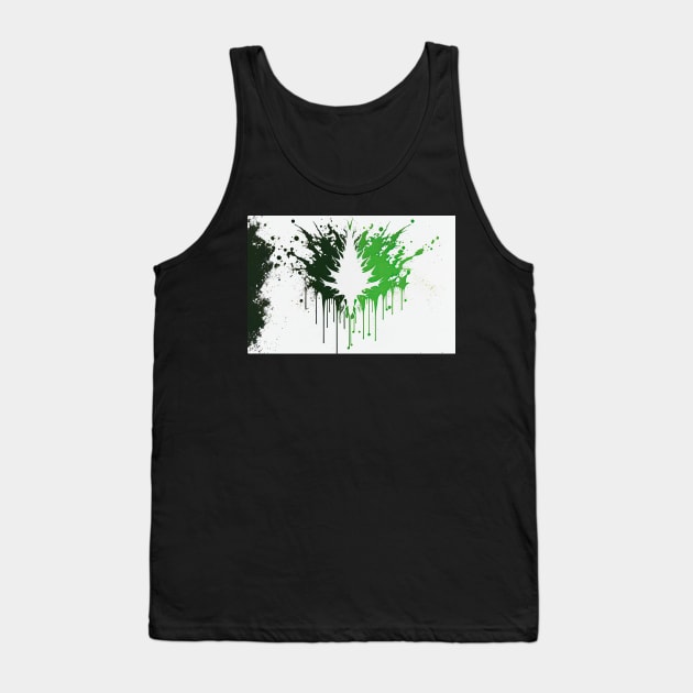 The Leaf Splatter - Environmentally Friendly Tank Top by JoeBurgett